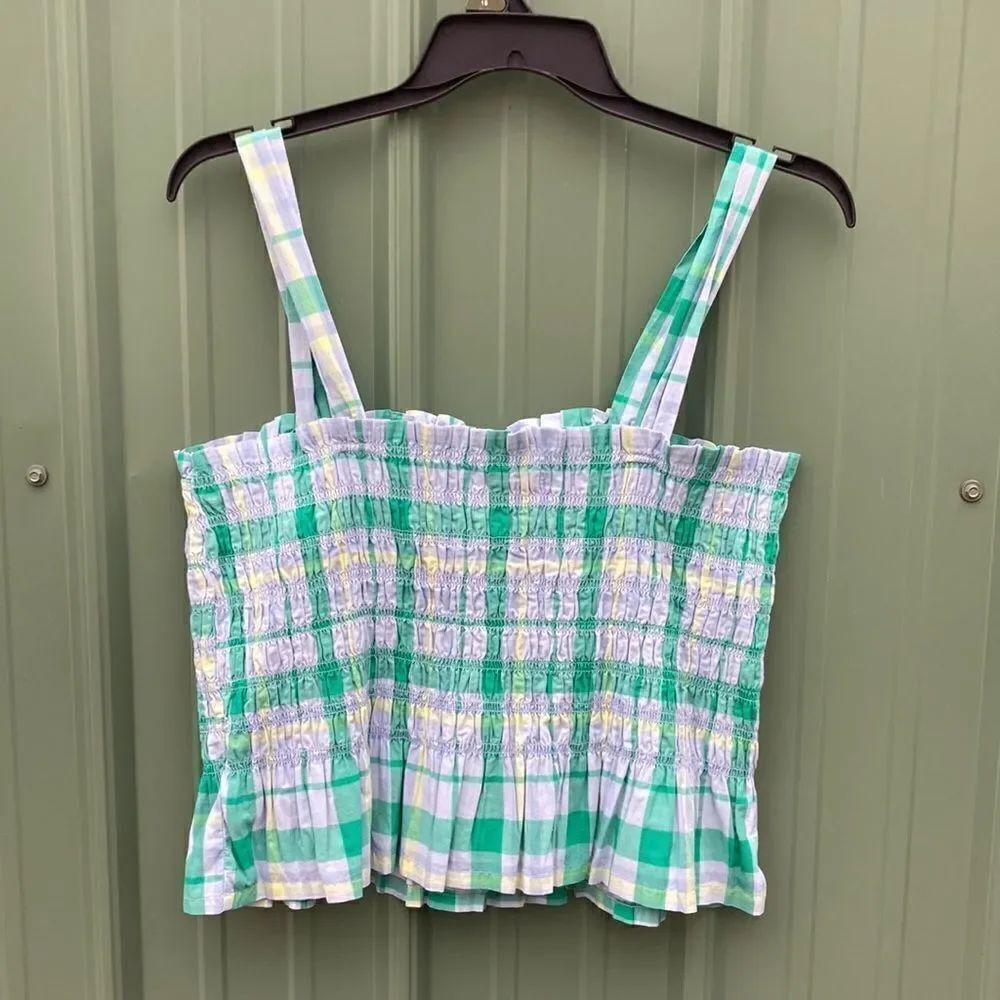 WOMEN'S Cotton Pullover Smocked Tank Top Shirt Size XL - Picture 4 of 8